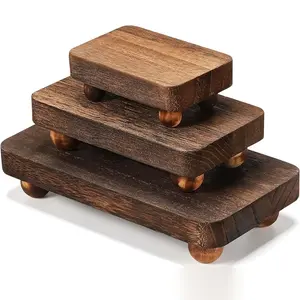 3-Tier Wooden Display Risers, Ideal for Organizing Collections, Enhance Your Space with Stylish Storage Solutions