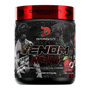 Dragon Pharma Venom Inferno Pre-Workout Fitness Supplement (40/20 Servings) Powder Healthcare Edible