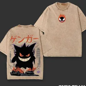 Dark Ghost Gengar Anime Art Sweatshirt, Retro Cool Japanese Manga Style Graphic Jumper Anime Shirt Unisex Oversize Cotton T-shirt, Gift For Anime Fan Top XV1 7IX