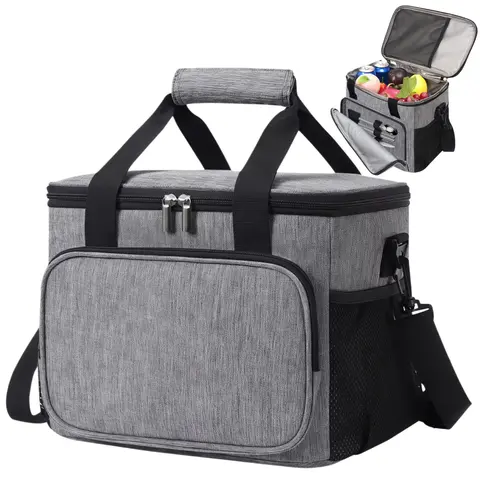 LMMAKE 1PC 15L Soft Sided Cooler Bag, Insulated and Leakproof Oxford Thermal Lunch Bag for Men & Women, 24-Can Capacity for Work, Picnic, Beach, Thermal Bag, Lunch Bags