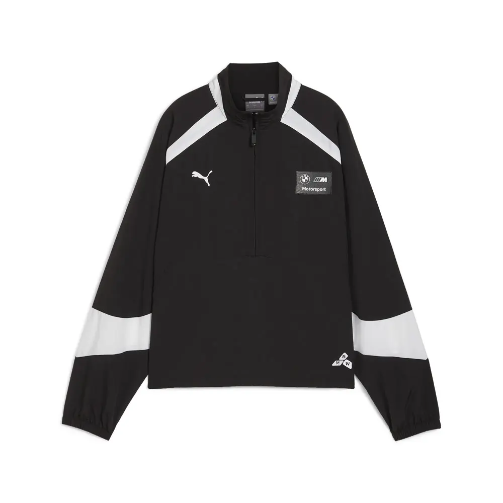 PUMA Womens Bmw M Motorsport Statement Woven Anorak Jacket Athletic Outerwear Casual - Black