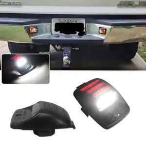 2pcs White/Red Car LED License Number Plate Lights Backlight Lamp For Toyota Tacoma 2005-2015 Tundra 2000-2013 , Replace OEM Part # 81271-0C010 81691-0C010 81690-0C020, 81690-0C021 81690-0C022 TO2870108