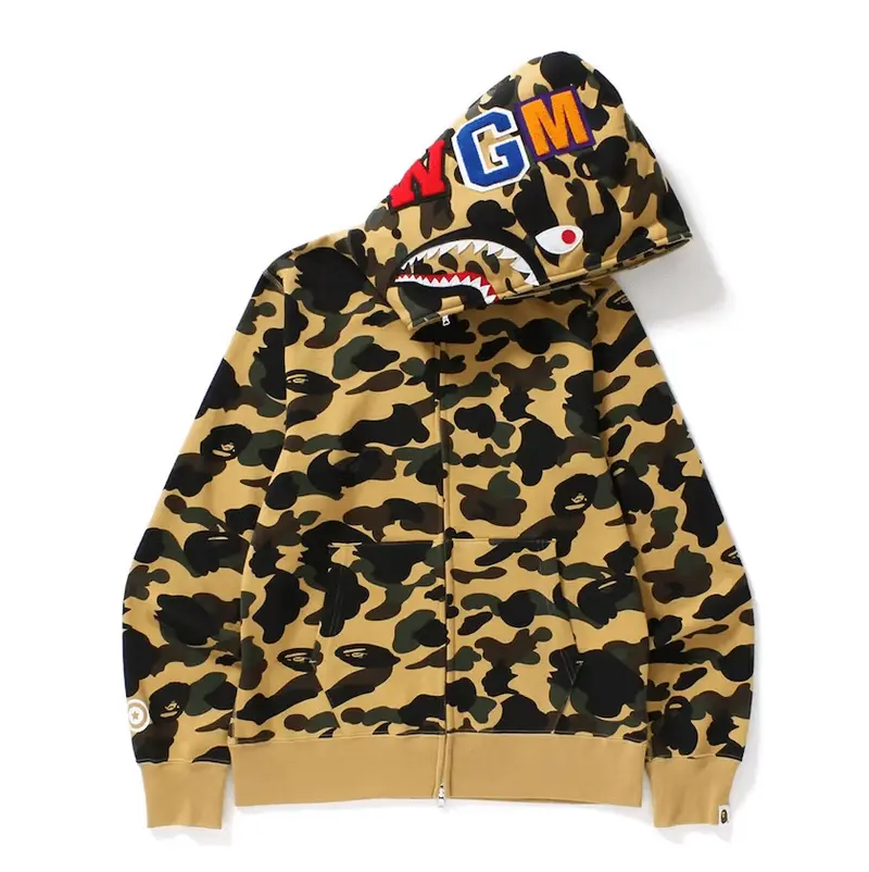 elfbar elfa kaufen ABC Camo Crochet Relaxed Fit Shark Full Zip Hoodie Mens 1L30-115-306 / Blue / L