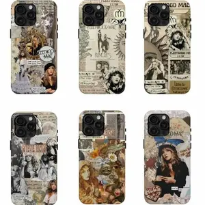 St.evie Nicks Vintage Art Tough Phone Case, Fleetwood Mac Aesthetic for Rock Music Lovers. Premium Aesthetic Cover Suitable for iPhone 17-11 Pro Max/Plus and  Samsung Galaxy S23-25 WOD