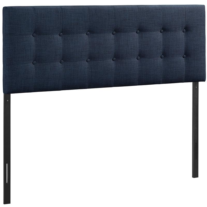 Modway Emily King Upholstered Fabric Headboard in Navy