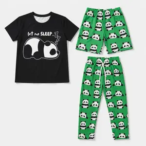 Panda Comfort Sleepwear – Durable Soft Set for Youth Unisex 3-Pieces Set