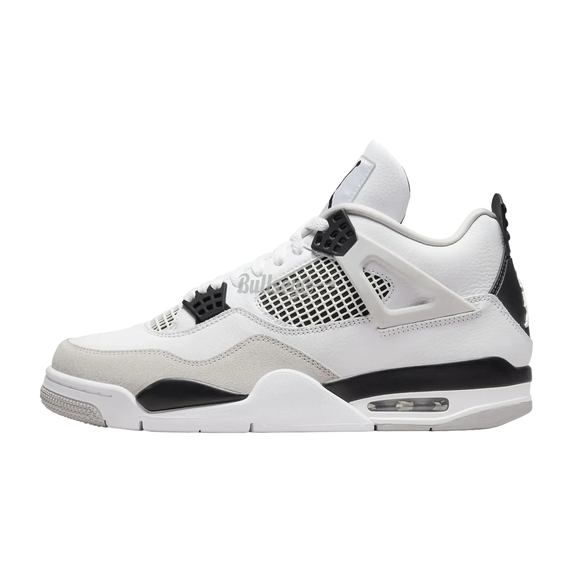 Jordan 4 Military Black -Men\'s Retro White/Black Sneakers Shoes Air Jordan 4 Retro Military Black TD | BQ7670-111 | Laced main image 2