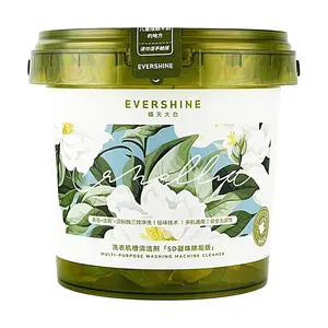 Evershine Washing Machine Cleaner Pods - 5D Deep Cleaning, Sterilization, Mite Removal, Descaling, Odor Elimination - 12 Count