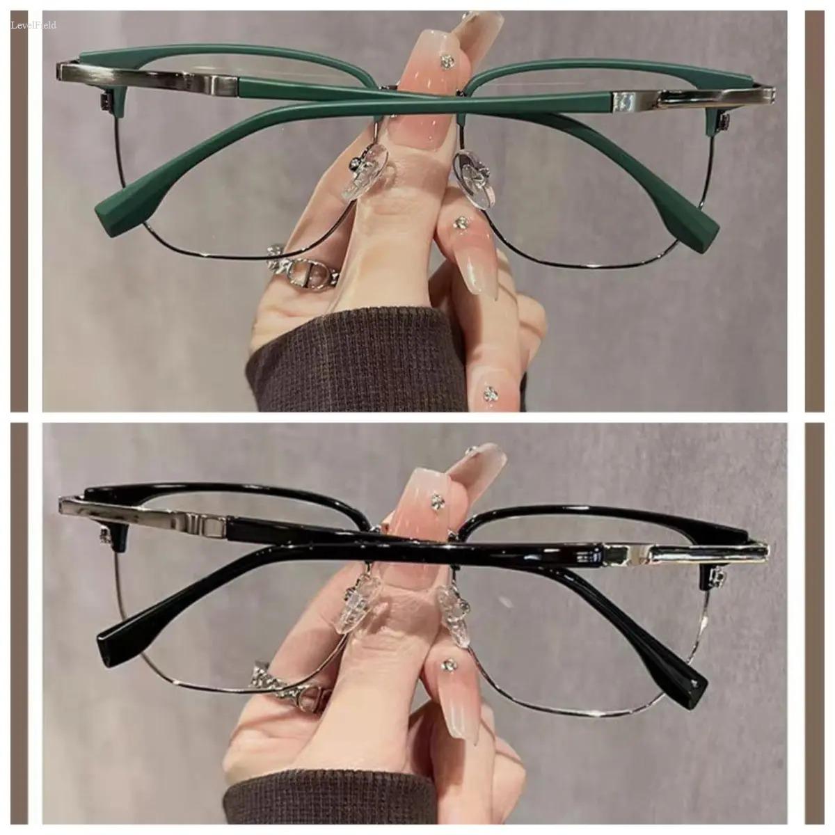 Blue Light Blocking Glasses for Men Women Rectangular Square Frame Computer Glasses Lightweight Anti Eye Strain Eyewear for Work Office Gaming Study Daily Screen Use