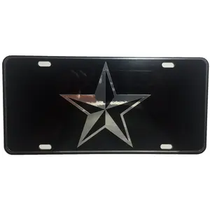 CustoMonsterDesigns Nautical Naval Star Heavy Duty Aluminum License Plate
