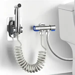 Multifunctional shower head set with bracket and hose - held shower