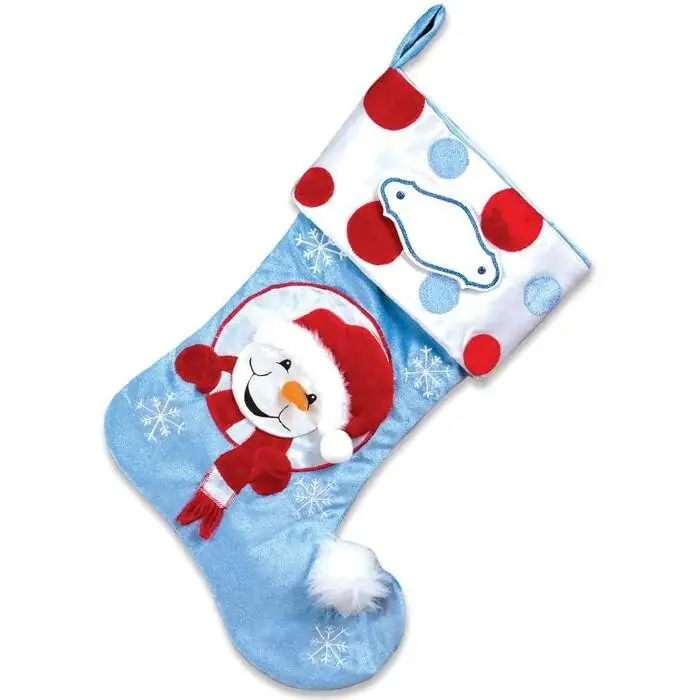 Snow buddy personalized christmas stocking