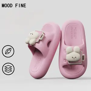 Cartoon Rabbit Sandals Women's Summer Comfortable Thick Soled Wear-Resistant Cute Slippers