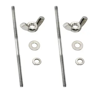 2 Sets Air Cleaner Stud Kits 5 Inch Air Cleaner Mounting Bolt 1/4 Inch Thread Size Stainless Steel