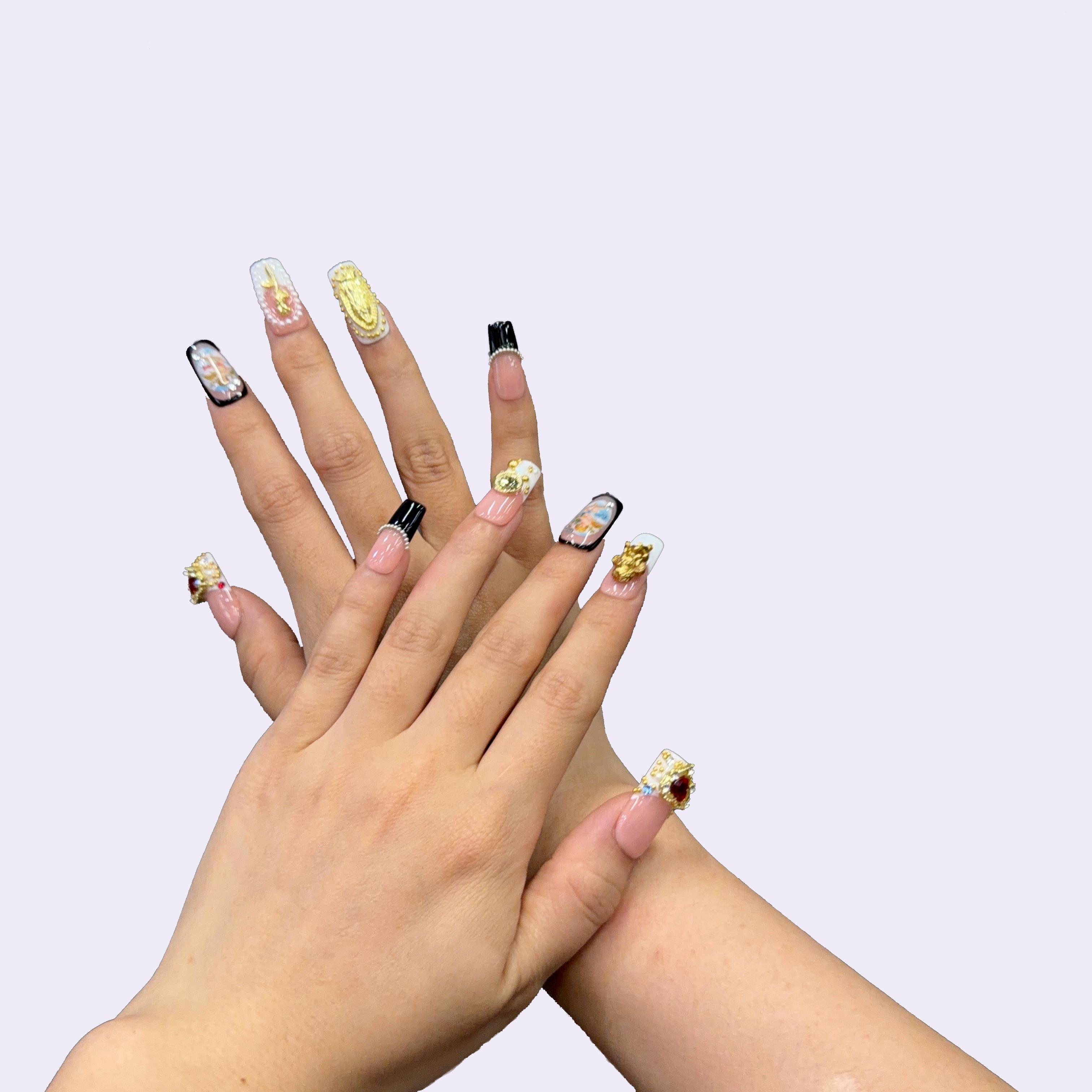 MOST LOVED Nails Collection - Handmade Press-On Nails Reusable, Salon-Quality, Long-Lasting, Glossy Design MOST LOVED Nails Collection - Handmade Press-On Nails Reusable, Salon-Quality, Long-Lasting, Glossy Design