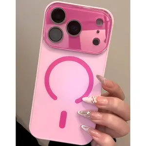 Magnetic phone case with a lens cover that instantly transforms into a large viewing window; compatible with iPhone 17/16/15/14/13/12 Pro Max. New premium-feel full-coverage protective case for iPhone 17 Air.