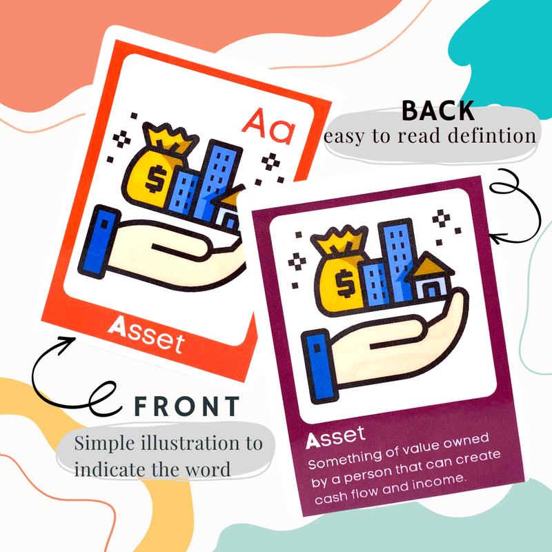 Cash Flow Kid | Real Estate | Financial Literacy | Alphabet Flashcards | Educational flash cards for kids