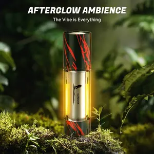 Camping Lights, Super Bright High-Lumen Rechargeable Mini Lanterns, Portable Outdoor LED Zoomable Torches with Hook, 6 Modes, Waterproof Multi-Flashlights for Car, Home, Hiking, Camping, Emergency