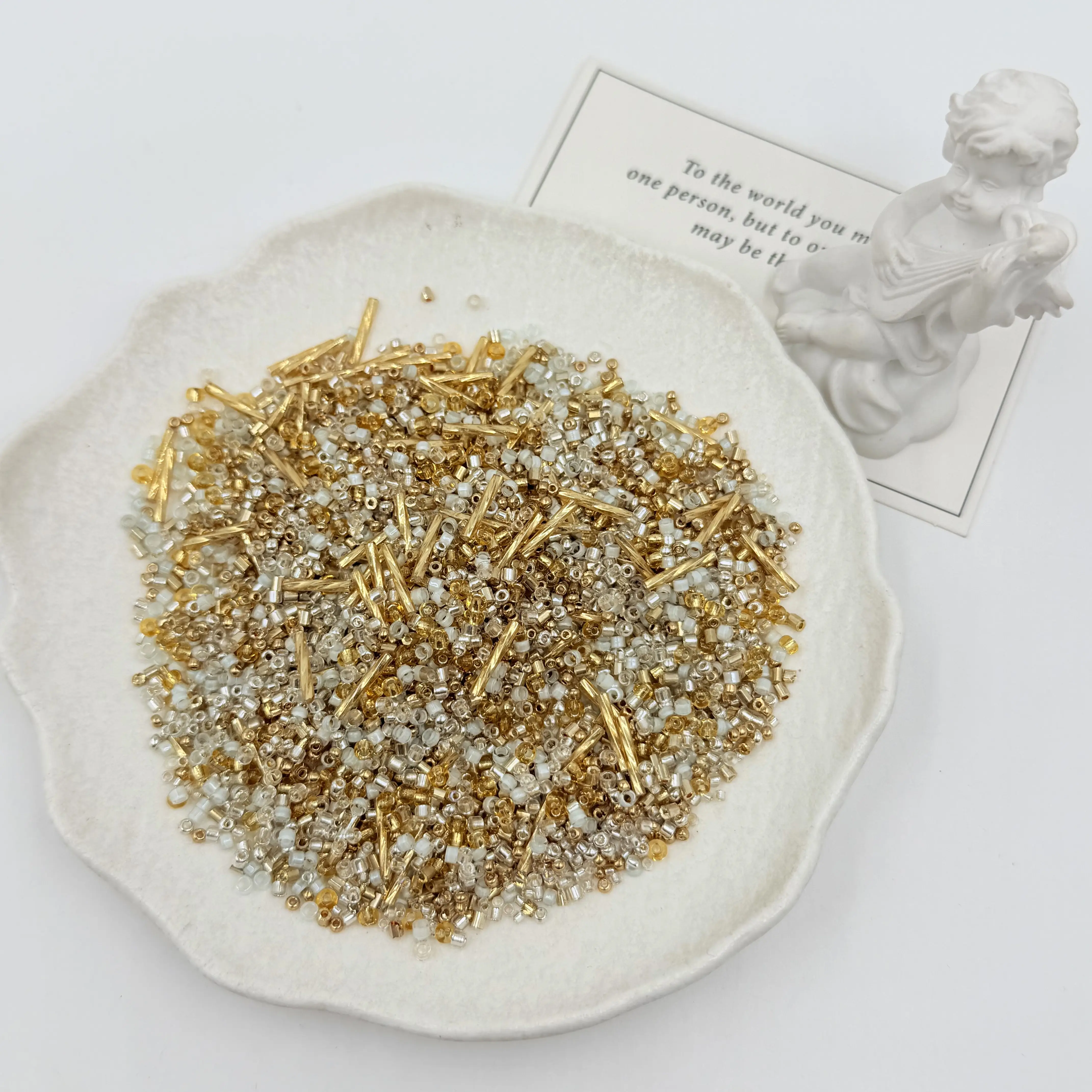 Champagne Golden Mixed Micro Glass Beads