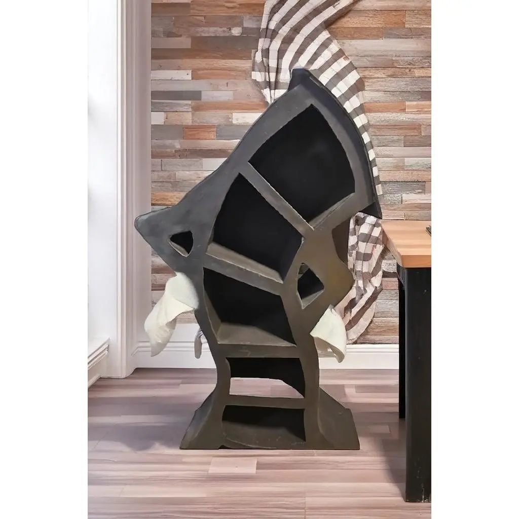 Whimsical bookcase with attitude.  This Dr Seuss / Alice in Wonderland  / Fantasia inspired bookcase is sure to start a conversation.