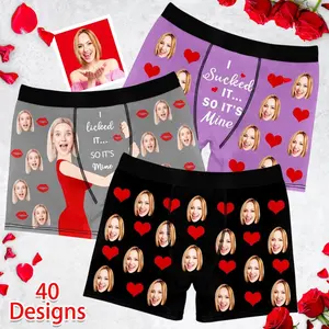 Custom Photo Face Print Boxer Shorts and Socks Set – Personalized Holiday Gift