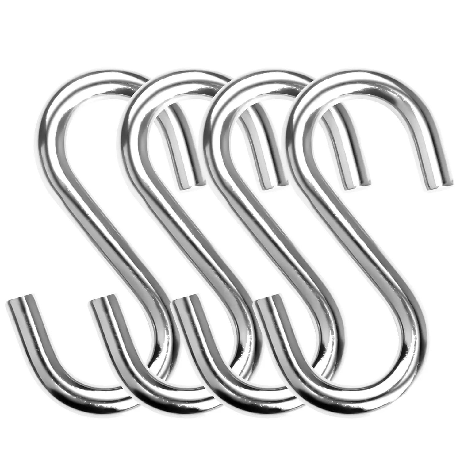 S Hooks for Hanging Heavy Duty S Hooks 304 Stainless Steel 3.3-Inch Hammock Hook (4)