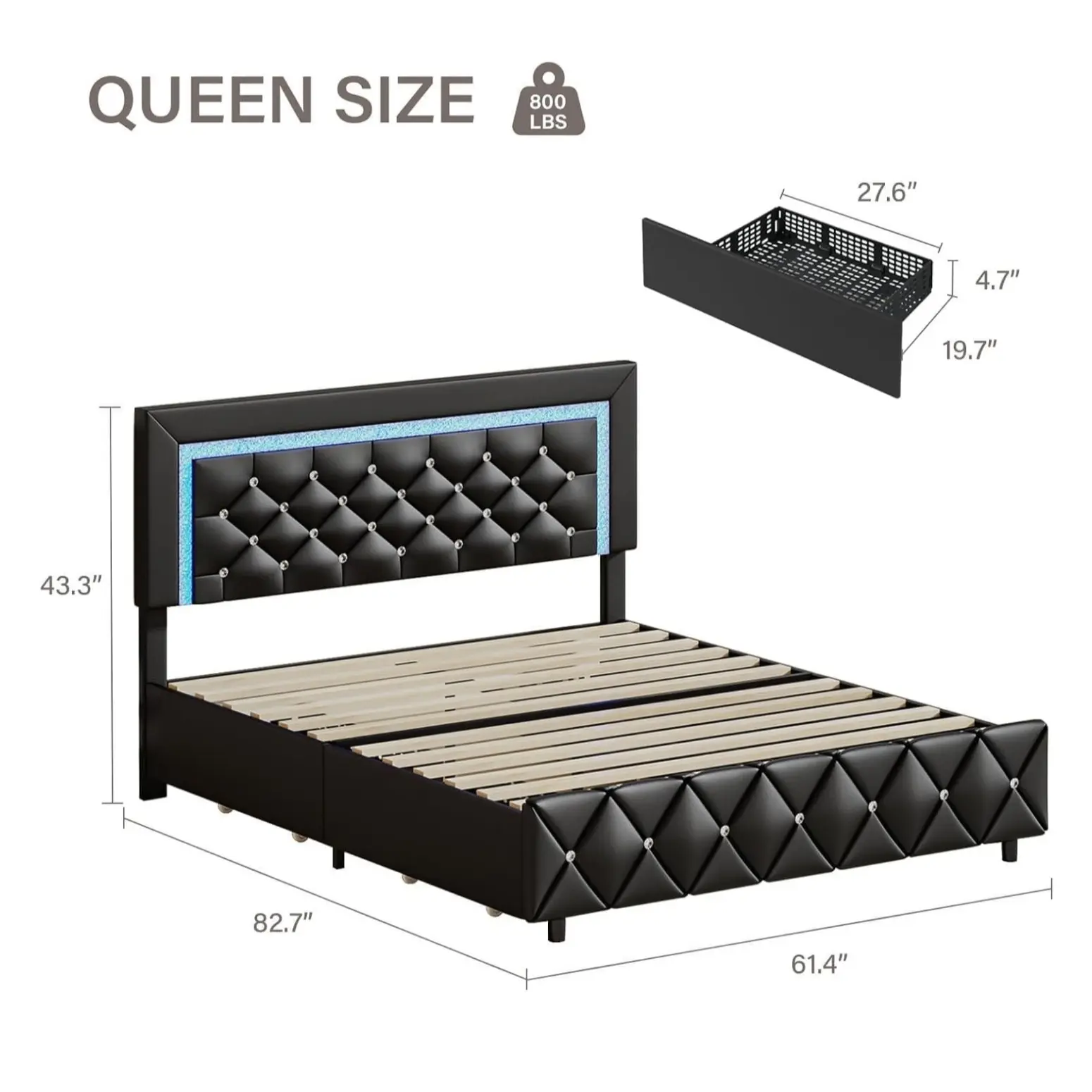 Queen Size Black