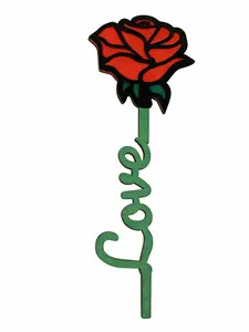 Etch Sister Studio Love Wooden Valentine Flower - Everlasting Handcrafted Personalized Keepsake