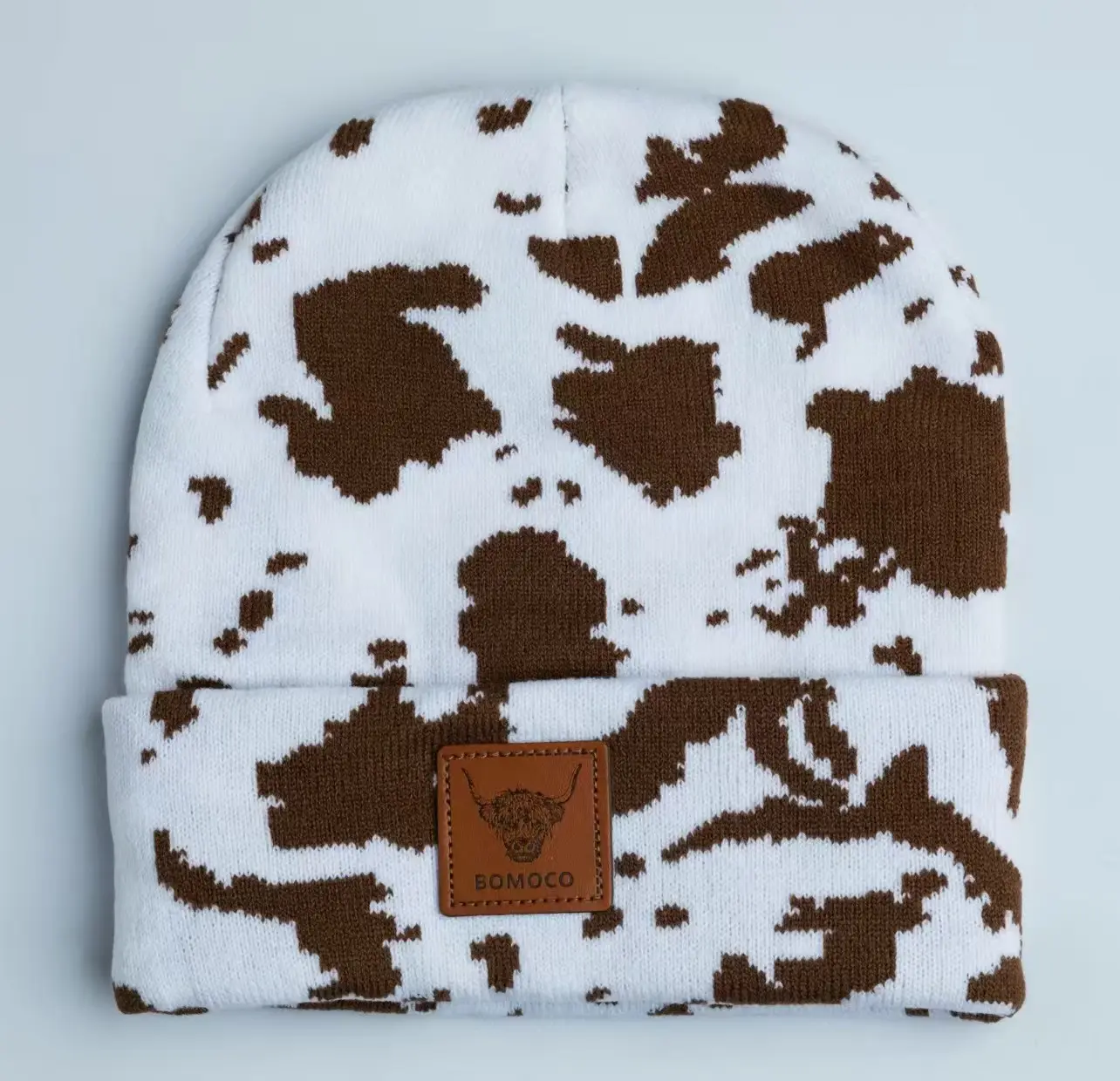 Unisex Cow Print Beanie – Cozy Winter Cuffed Knit Hat with Stretch for Men and Women, Perfect for Stylish Couples Cow Beanie Y2k Beanie Cow Print Beanie Cute Hat Graphic A warm, stretchy knit beanie with a trendy cow print design, ideal for men and women