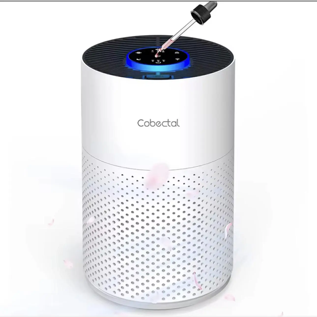 Compact Home Bedroom Air Purifier with AH14 True HEPA 3-in-1 Filter, 1050 ft² Coverage, Sleep Mode, Aroma Function, US Plug Type for Bedroom Users