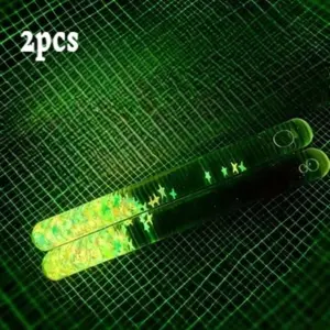 2 Piece Glow-In-The-Dark Flashlight Finger Stick, Rotating Tube with Glitter Liquid, Acrylic Sensory Tool, Anxiety Relief, Christmas Gift