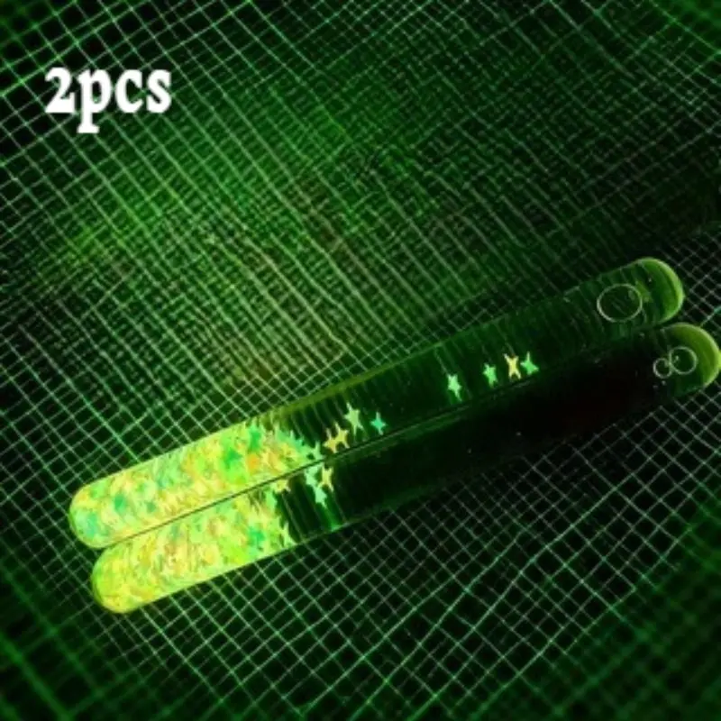 2 Piece Glow-In-The-Dark Flashlight Finger Stick, Rotating Tube with Glitter Liquid, Acrylic Sensory Tool, Sensory Stress Reliever, Anxiety Relief, Stress Relief Tools, Christmas Gift