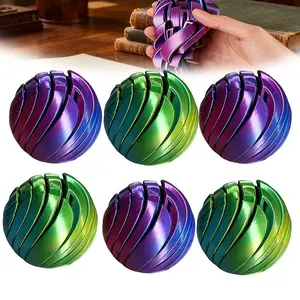 Gradient Flow Stress Ball - A 3D Printed Kinetic Sculpture with Soothing Color & Touch, An Artistic Desktop Companion for Focus & Calm, Stress Relief Decoration, Stress Relief Fidgeting