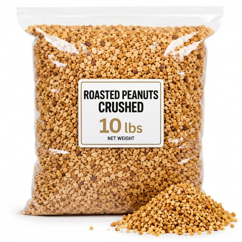 Crunchy Roasted Granulated Peanuts, Unsalted Plant-Based Gluten-Free High-Protein Baking Ingredient & Fiber-Rich Snack, Peanut