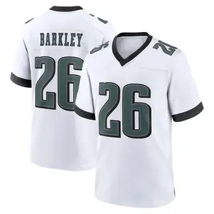 Philadelphia Barkley 26 Green/Black/White/Kelly Green Football Player Game Jerseys, Sports Stitched T-shirts Top for Men Women Youth Boys Girls