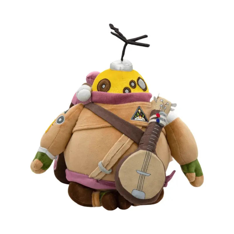Adorable Chubby Robot Musician Plushie, Sound‑Free Fallout Game Character Doll stuffed