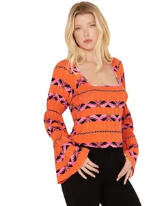 Wrangler Women's Southwestern Striped Long Sleeve Shirt - 112327336