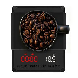 2kg/0.1g Precision Digital Coffee Scale, Portable USB-C Rechargeable Scale with 3-Mode Timer, LED Display for Espresso Pour-Over & Kitchen Baking
