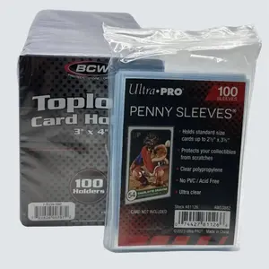 BCW 3X4 Toploaders 35pt 100 Toploaders for Standard Cards and Ultra Pro Sleeves