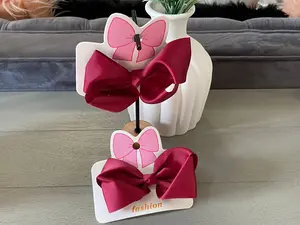 Wine Hair Bow