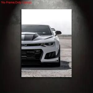 1 piece/set frameless canvas painting print posters,classic realistic vehicle art,Chevrolet Camaro ZL1,perfect gift for American muscle car culture enthusiasts,ideal gift for bedroom,living room,dormitory corridor,kitchen,mural,wall decoration,roon decor