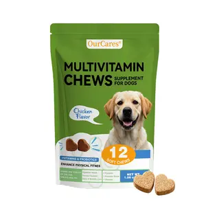OURCARES 8-in-1 Chewable Multivitamin Bite for Dogs,12 Soft Chew Immune Support Dog Treats Supplement 8 indog supplements