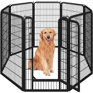 Yaheetech Dog Playpen 8 Panels Metal Pet Playpen Exercise Barrier Outdoor Indoor Fence with Door, 24/32/40/47 inch Yaheetech Dog Playpen 8 Panels Metal Pet Playpen Exercise Barrier Outdoor Indoor Fence with Door, 24/32/40/47 inch