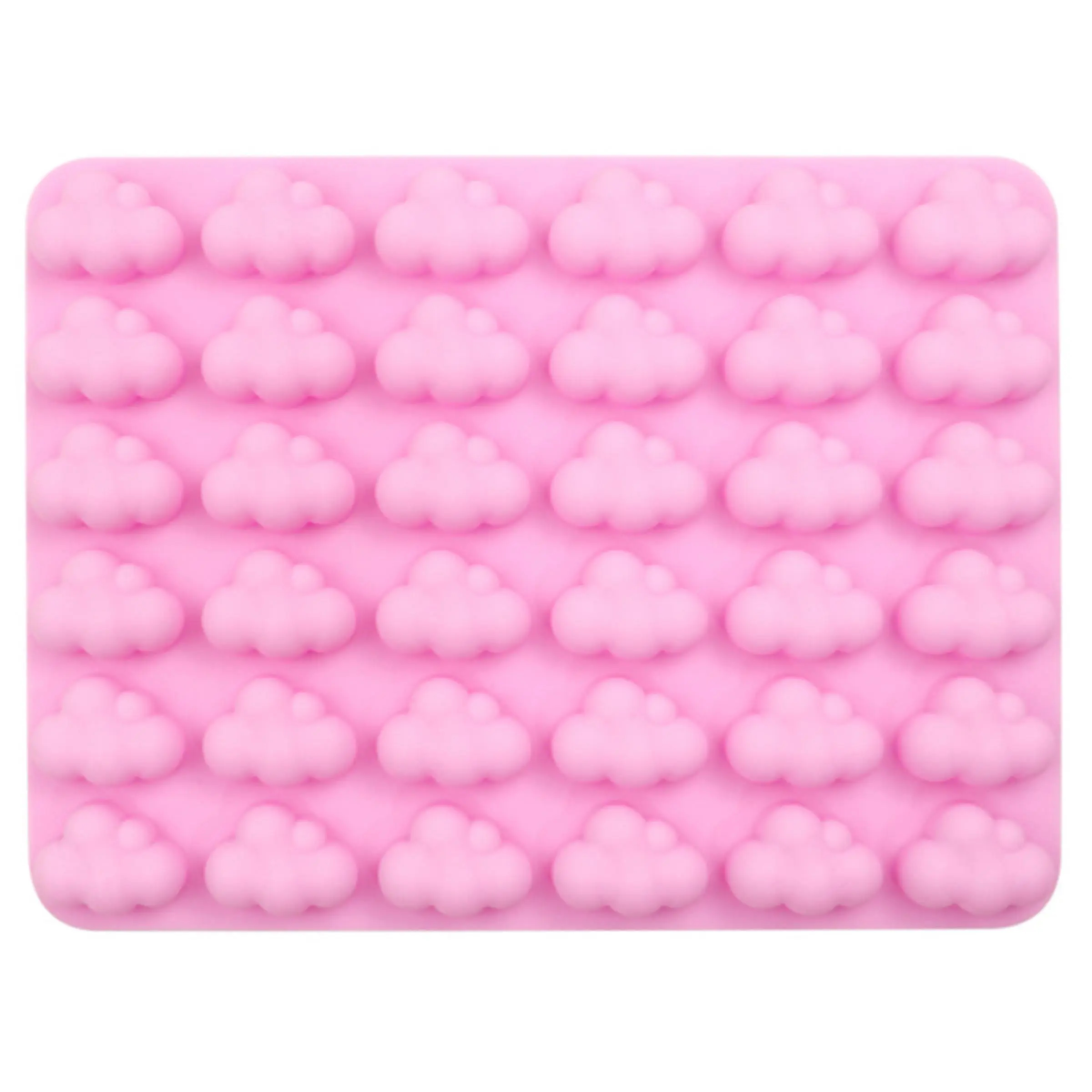 3D Cloud Shaped Silicone Mold, 2 Counts Non-stick Cloud Ice Cube Tray, Fondant Molds, Baking Tools for Jelly Cookie Soap Pudding, Dessert Cookie Molds