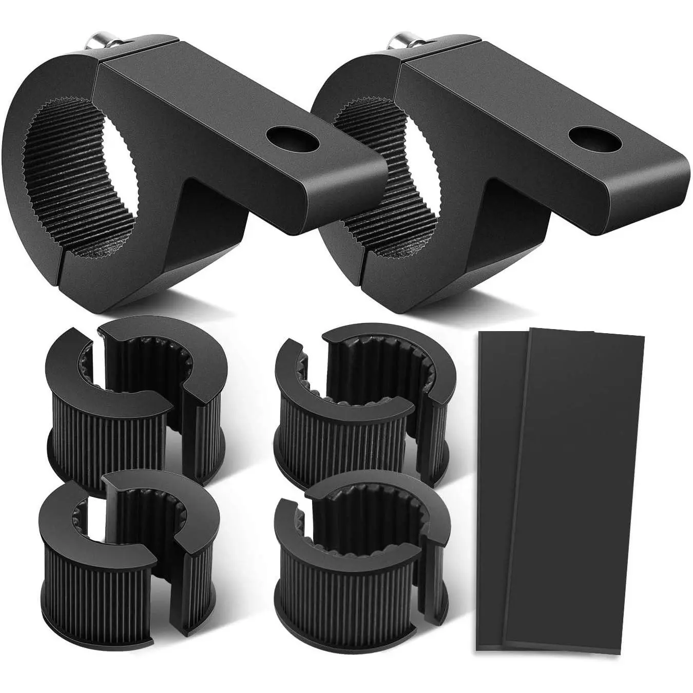 Nilight 90027B Aluminum Alloy LED Light Bar Horizontal Clamp Mounting Kit (2PCS) - Secure Grip for 0.75"/1"/1.25" Tubes, Bull Bars, Roof Racks - For ATV/UTV/Truck - 2-Year Warranty