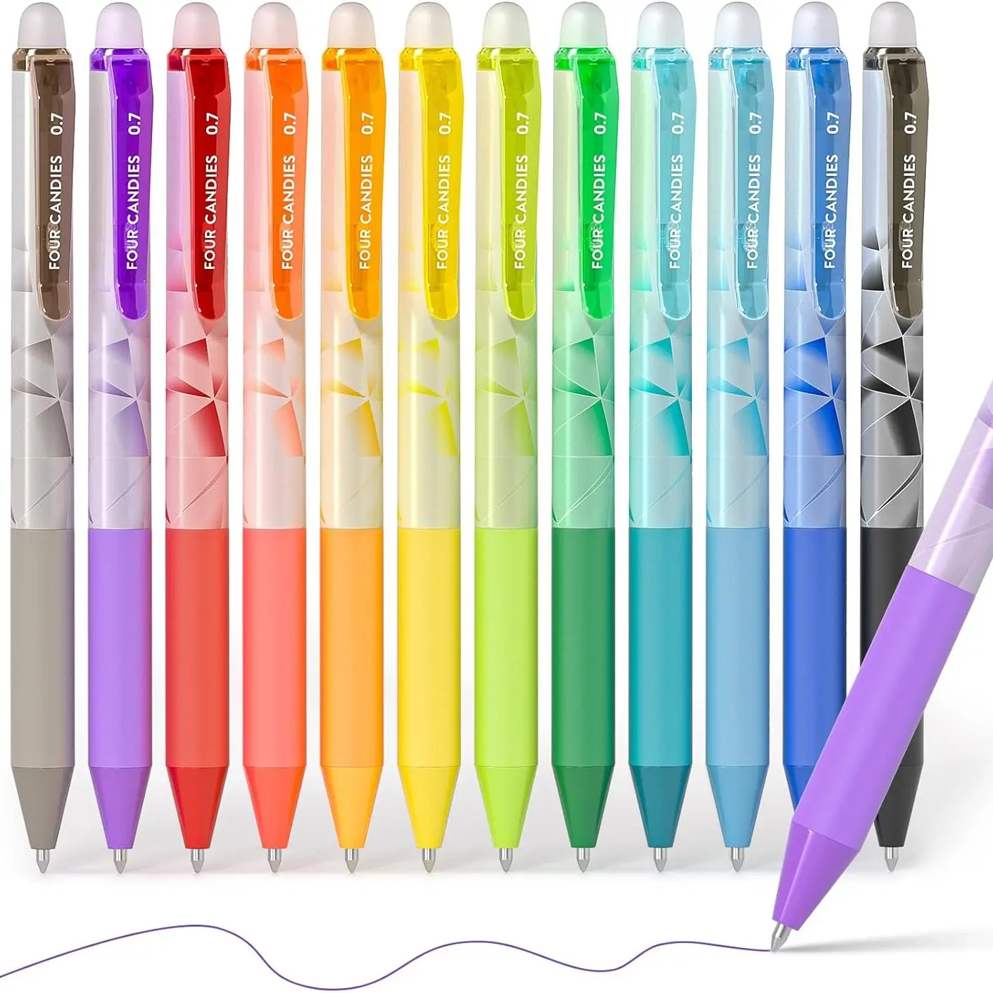 Erasable 12Colors Gel Pen/0.7mm