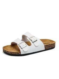 2026 New Dual Buckle Cork Sandals, Classic Boken Shoe Style, Adjustable Metal Hooks, Soft Breathable Cushion, Versatile Summer Footwear