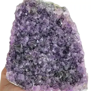 Amethyst Cut Base Crystal Cluster Home Ornament