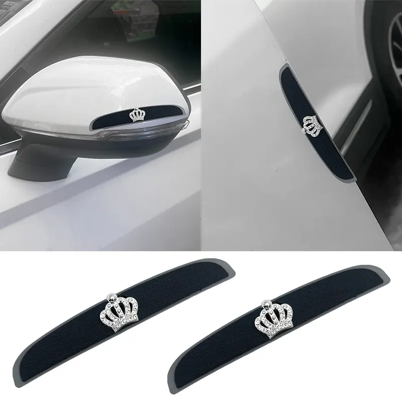 Car Stickers Crown Pattern, Car Bumper Protector, Rearview Mirror Decoration, Anti-Collision, Scratch Resistant, Suitable for Car Doors Handles Mirrors, Car Decorative Sticker, Sticker for Cars, Car Decals, Automotive Decals