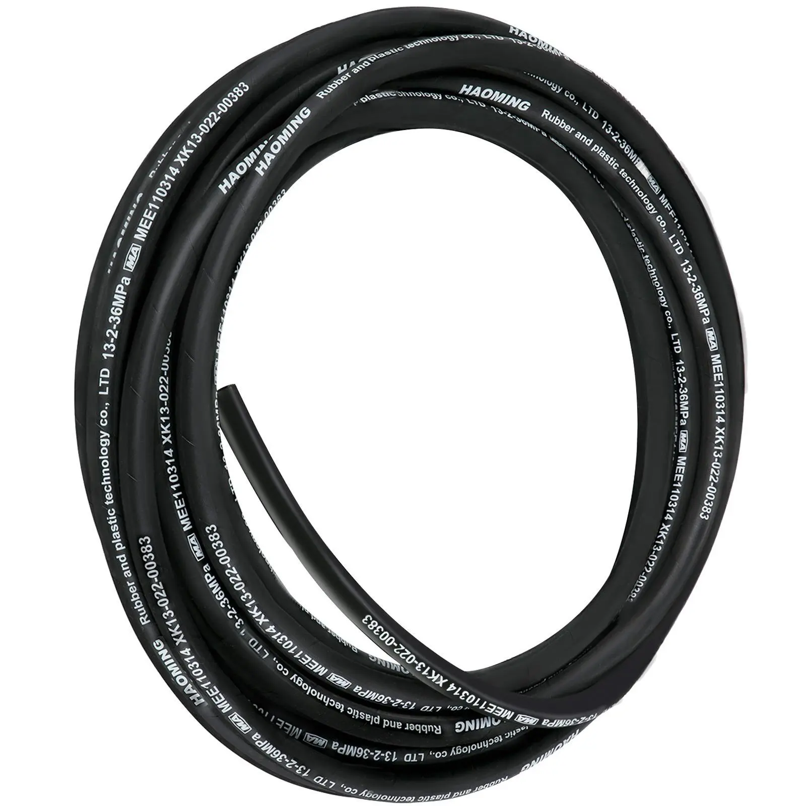 【summerfinds】VEVOR Hydraulic Hose 50 Feet Rubber Hydraulic Hoses with 2 High-Tensile Steel Wire Braid, Inner Diameter 1/2 Inch, 5000 PSI Max, Bulk Hydraulic Hose -40 °F to 250 °F, Hydraulic Oil Flexible Hose